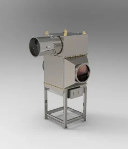 Dikey gövdeli endüstriyel makine 3D modellemesi