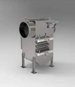 Ayaklı endüstriyel makine ve boru grubu 3D modellemesi